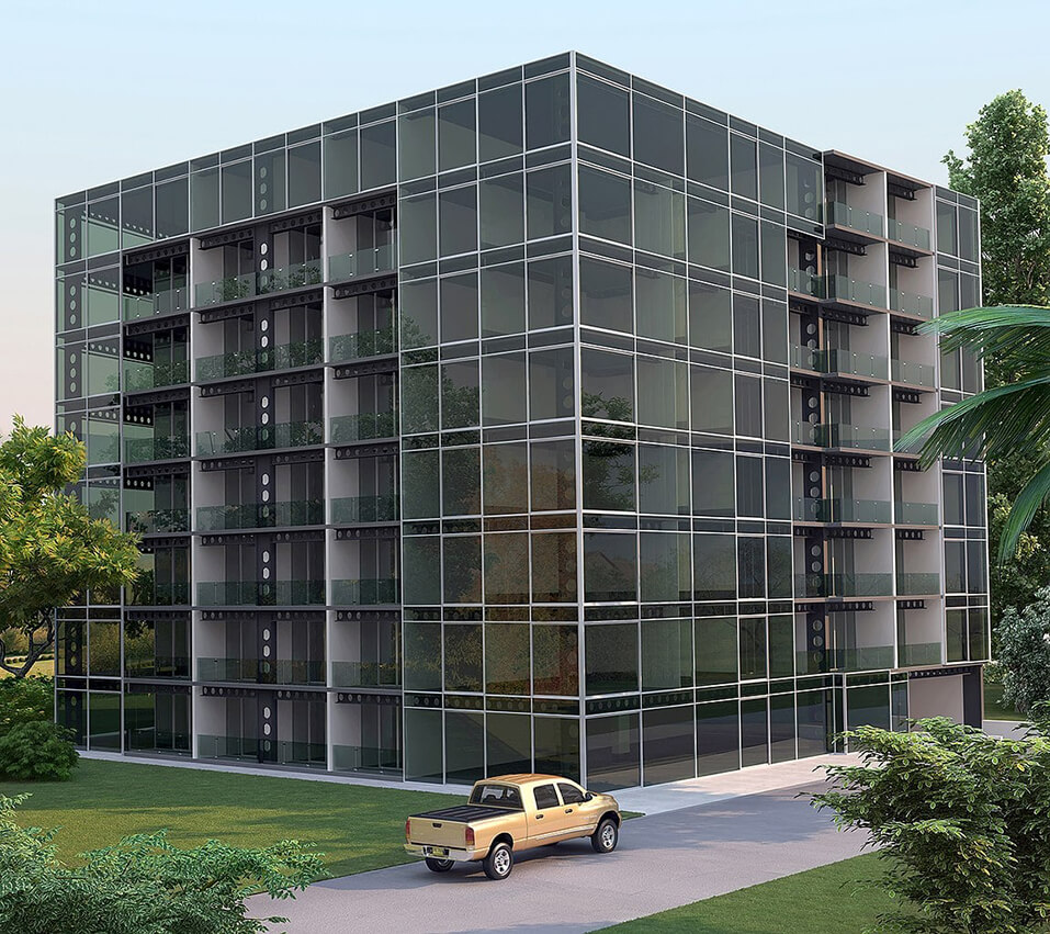 Park Royal 2: Innovatives 8-stöckiges Eigentumswohnungsgebäude des Architekten Mario Kleff